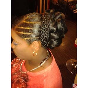 chignon africain pour mariage