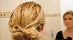 chignon asymetrique