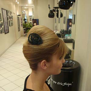chignon banane simple