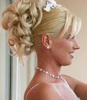 chignon boucle mariage