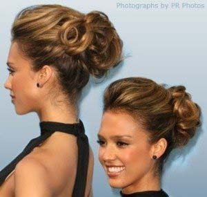 chignon jessica alba