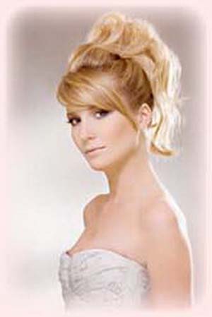 chignon mariage avec frange