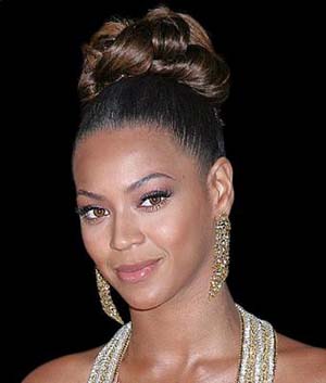 chignon mariage black