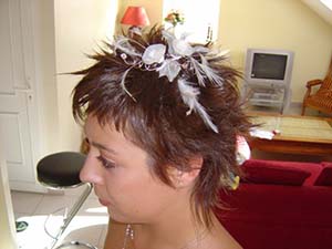 chignon mariage cheveux court
