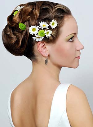 chignon mariage cheveux longs