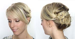 chignon mariage cheveux mi long