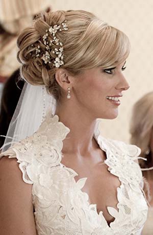 chignon mariage voile