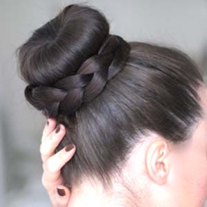 chignon natte