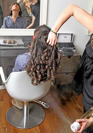chignon ondule