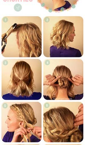 chignon pour cheveux court