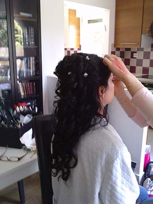 chignon semi lache