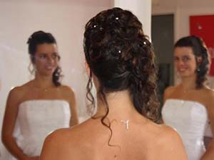coiffure mariage chignon boucle