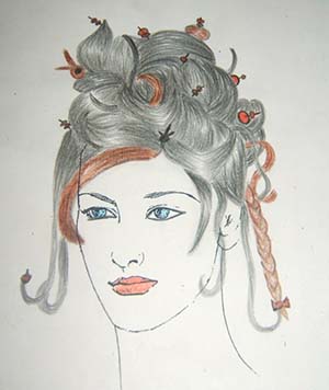 dessin de chignon