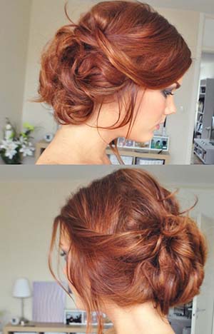 modele chignon boucle