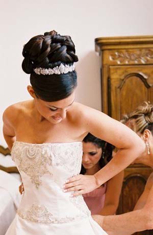 modele chignon mariee